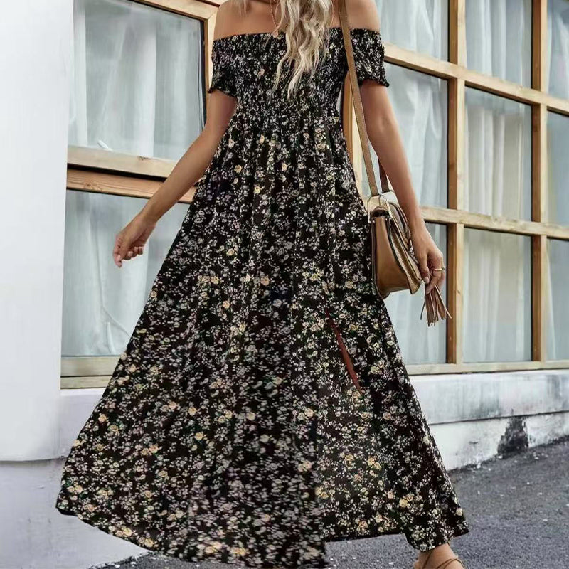 Women's Elegant Floral Off-Shoulder Dress