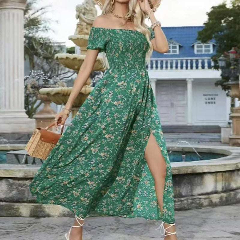 Women's Elegant Floral Off-Shoulder Dress