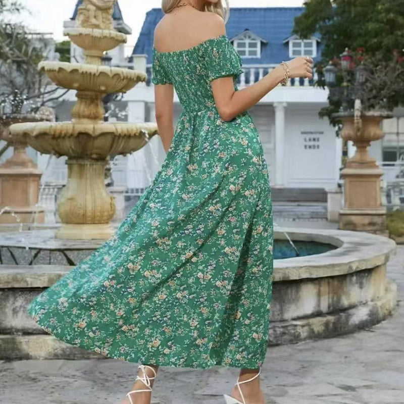 Women's Elegant Floral Off-Shoulder Dress