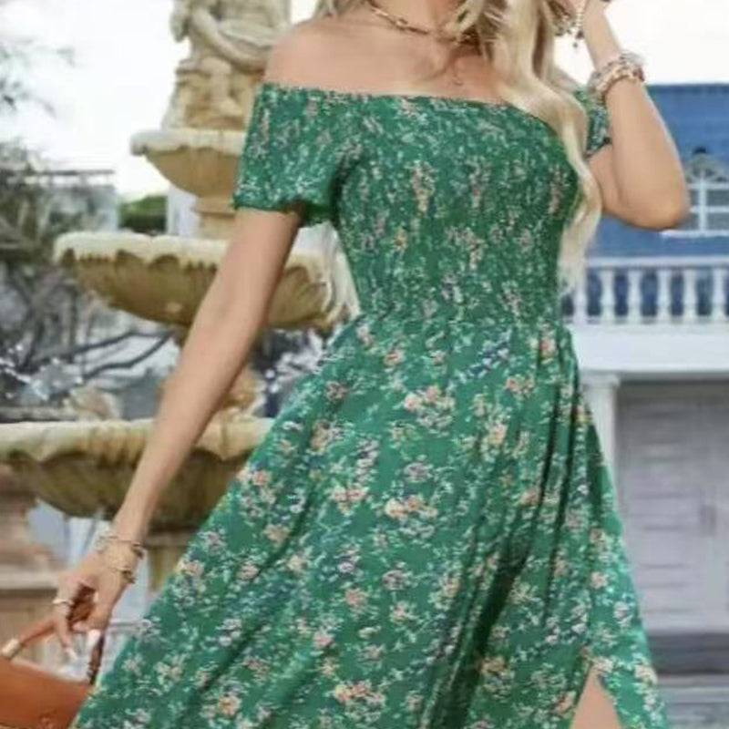 Women's Elegant Floral Off-Shoulder Dress