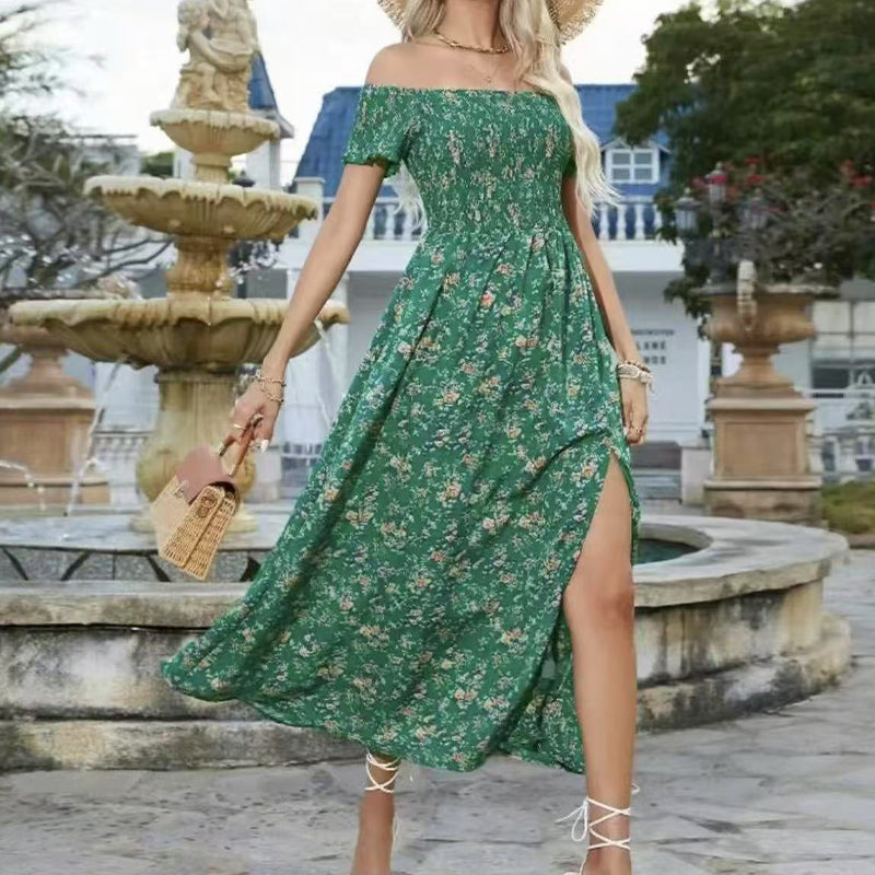 Women's Elegant Floral Off-Shoulder Dress