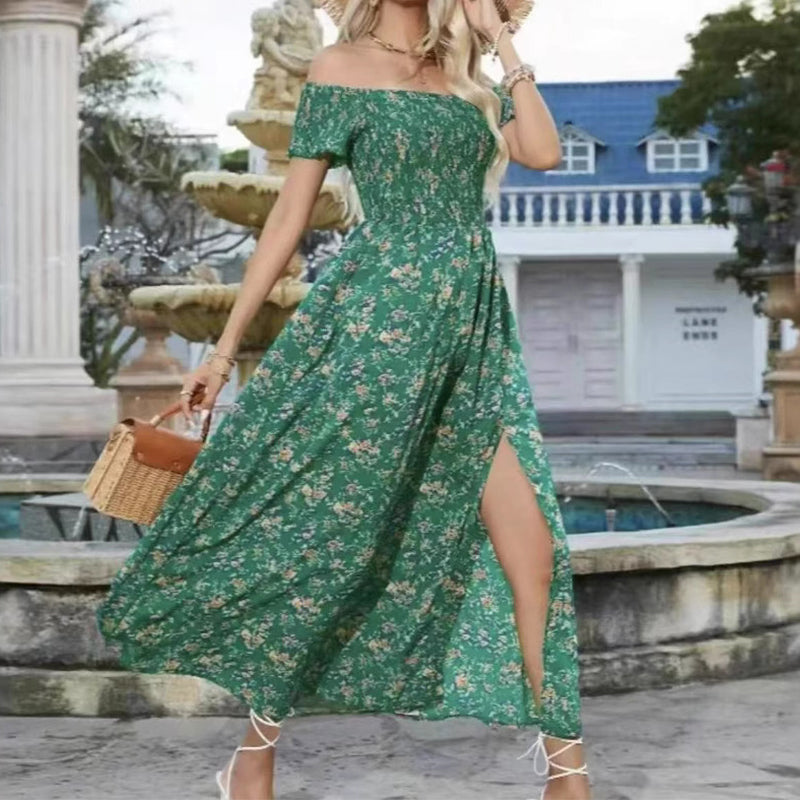Women's Elegant Floral Off-Shoulder Dress