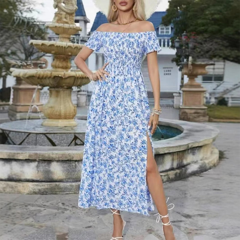 Women's Elegant Floral Off-Shoulder Dress