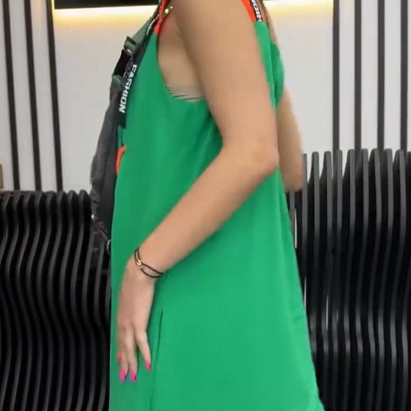 💖Women's Casual Printed Sleeveless Dress