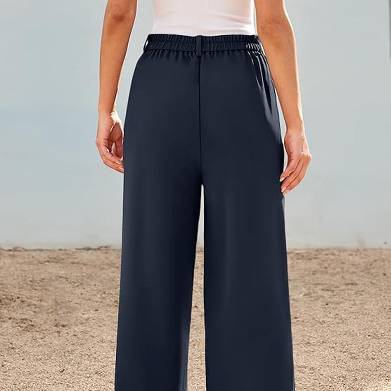Women's Casual High-Waist Straight Leg Trousers