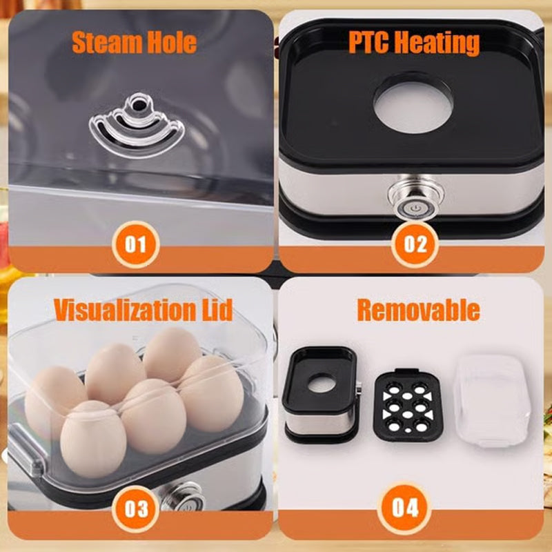 🔥2026 Hot Products🔥 Multifunctional Egg Steamer with Clear Lid💥💥Limited-time offer: 49% OFF