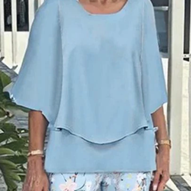 💖Women’s Printed Pants and Crew Neck Top Set