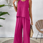 Sleeveless Top & Wide-Leg Pants Set