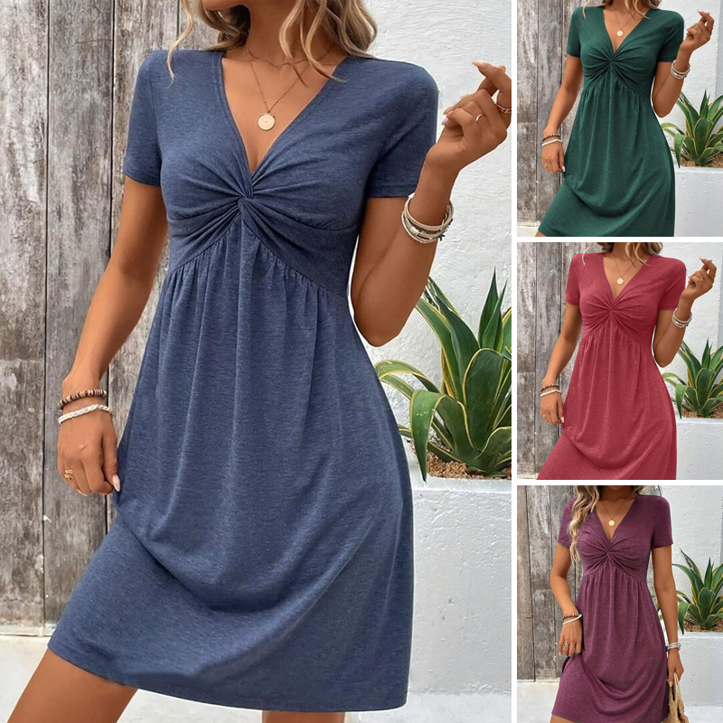 🎉🛍️Hot Promotion 50% OFF💃Women's V-Neck Short-Sleeved Dress