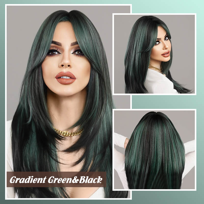 🔥Hot Sale For 50% OFF🎉Nice gift*Wig long hair Layered bangs wigs