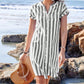 ⏳Time-limited Special⏰Women's Striped Button-Down Shirt Dress