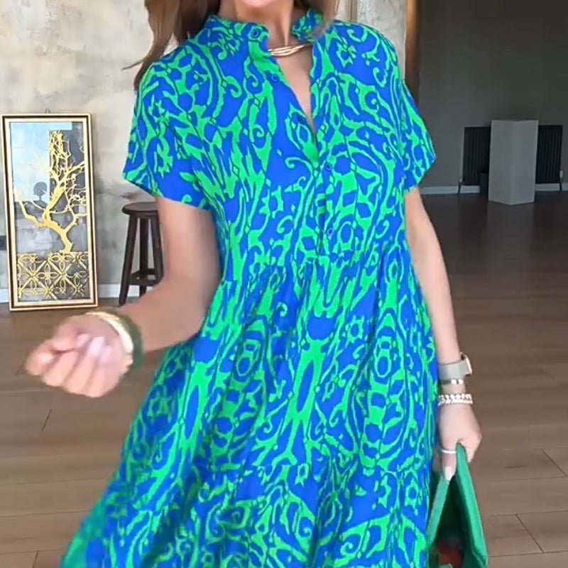 ⏳Time-limited Special⏰Women's Casual Print A-Line Long Dress