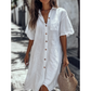 🔥Hot Sale 50% Off💥👗Casual Cotton Linen Shirt Dress