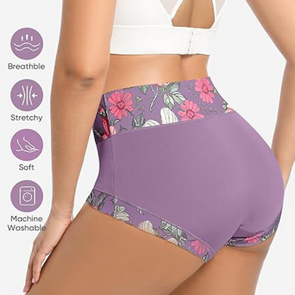 Women's High Waisted Floral Printed Panty Set