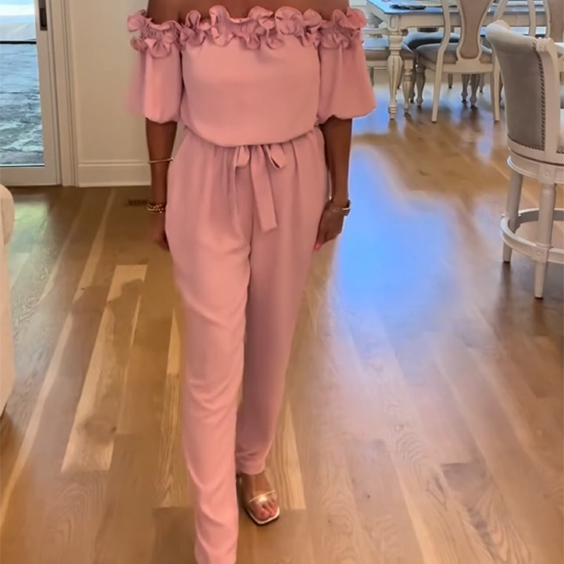 🔥Hot Sale 50% Off🔥Off-The-Shoulder Ruffle Jumpsuit