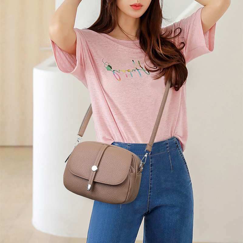 Women's Solid Color Lightweight Crossbody Bag
