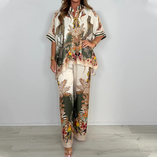 Women's Fashionable Two-Piece Printed Set