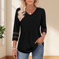 🌞Summer Sale 50% OFF🔥Women’s Solid Casual V-Neck Top with 3/4 Sleeves