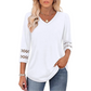 🌞Summer Sale 50% OFF🔥Women’s Solid Casual V-Neck Top with 3/4 Sleeves