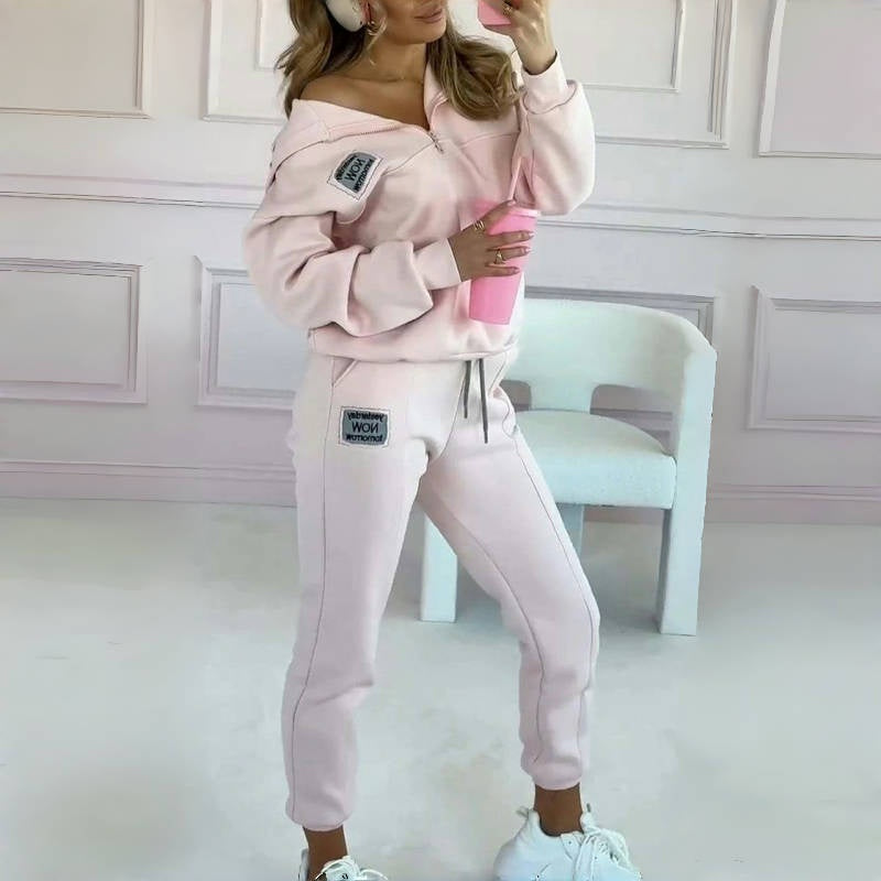 Stylish Hoodie Cropped Pants 2-Piece Set