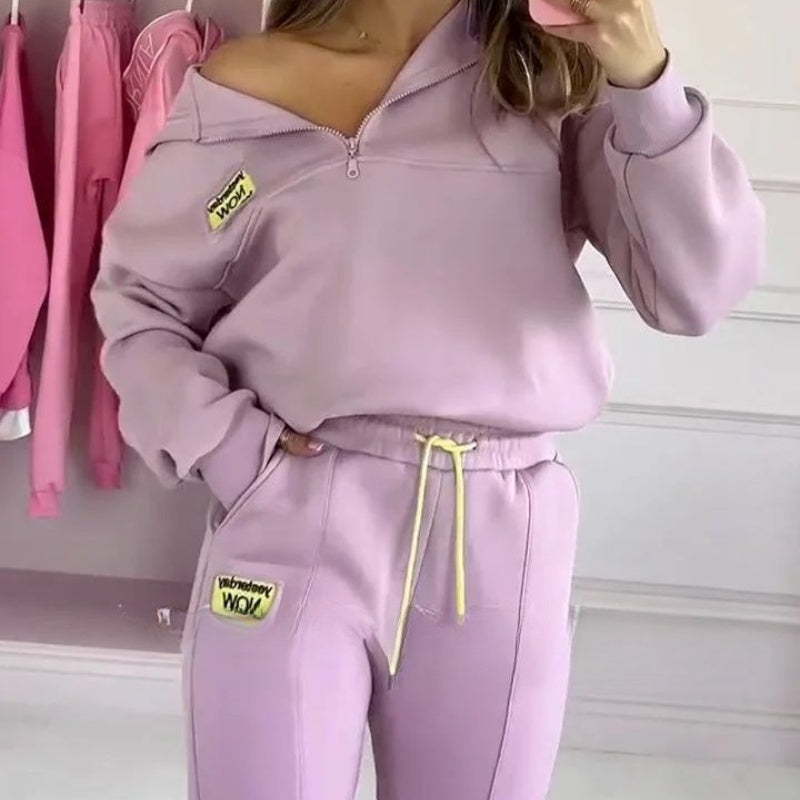 Stylish Hoodie Cropped Pants 2-Piece Set