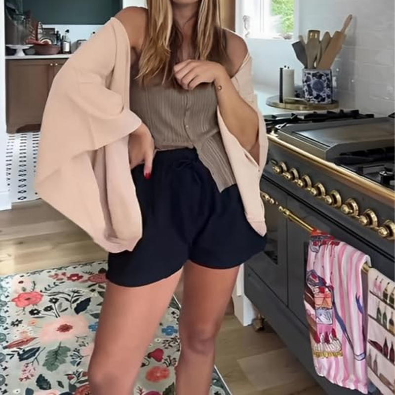 Women's 3/4 Sleeve Front-Open Loose Shawl