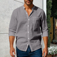 💎 50% OFF! 💎 Men's Linen Long Sleeve Stand Collar Shirt