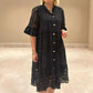 Women's Lace Button Design Dress