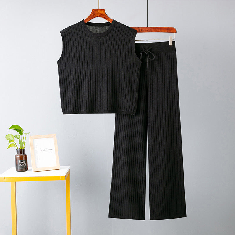 Women's Casual Sleeveless Top and Pants Set