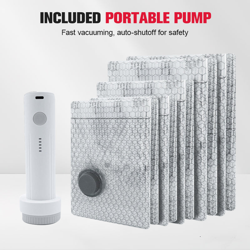 🏆⚡ 50K+ SOLD! Cordless Travel Vacuum Storage Compression Bag