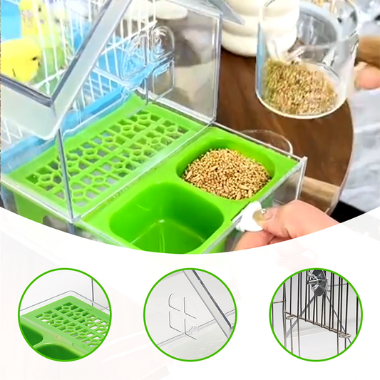 Pull-Out External Parrot Feeder