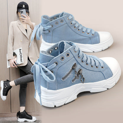Women's Casual Chunky-Soled Canvas Shoes