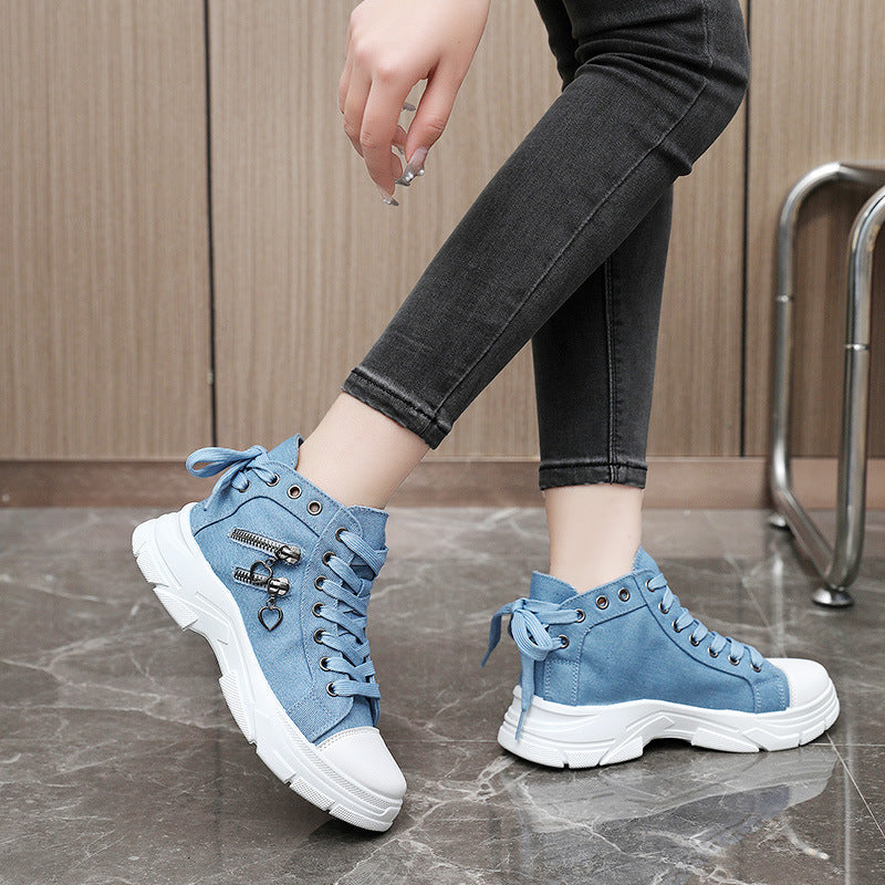 Women's Casual Chunky-Soled Canvas Shoes