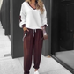 🎁 Hot Sale 49% OFF 🔥Color-Block Pullover Hoodie & Jogger Pants Set