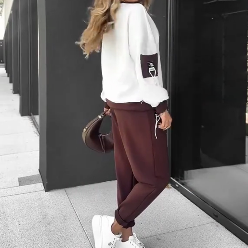 🎁 Hot Sale 49% OFF 🔥Color-Block Pullover Hoodie & Jogger Pants Set