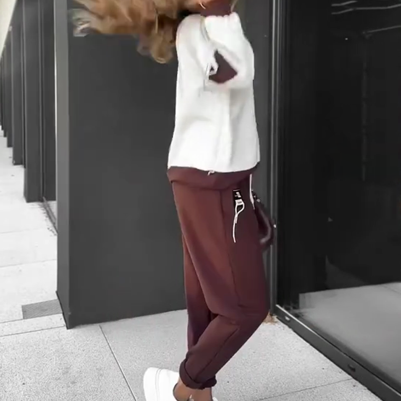 🎁 Hot Sale 49% OFF 🔥Color-Block Pullover Hoodie & Jogger Pants Set