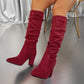 Women’s Stylish Solid Color High Heel Boots