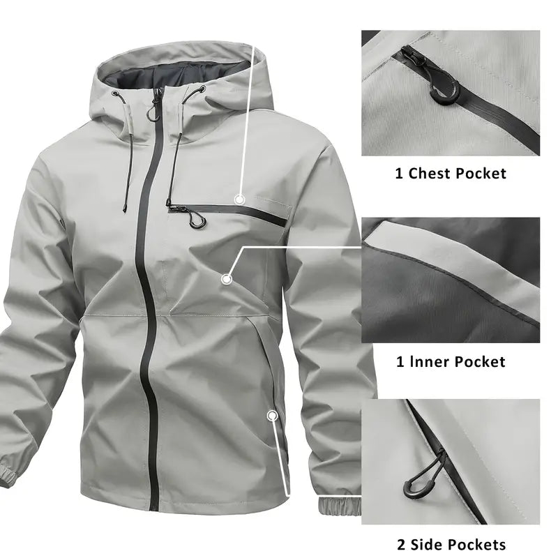 💦Men's Outdoor Sports Solid Color Jacket 🤩Limited time special offer