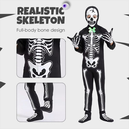 💀 49% OFF NOW! ✨ Glow-in-Dark Skeleton Costume - Full-Body LED Illusion for Halloween Parties & Cosplay Events 🎃🔦