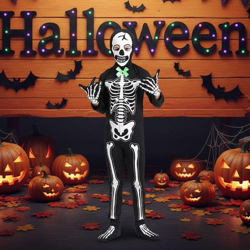 💀 49% OFF NOW! ✨ Glow-in-Dark Skeleton Costume - Full-Body LED Illusion for Halloween Parties & Cosplay Events 🎃🔦