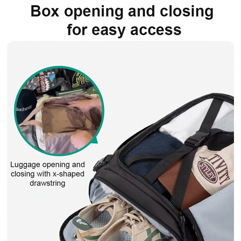 Box-Style Large Capacity Luggage Backpack