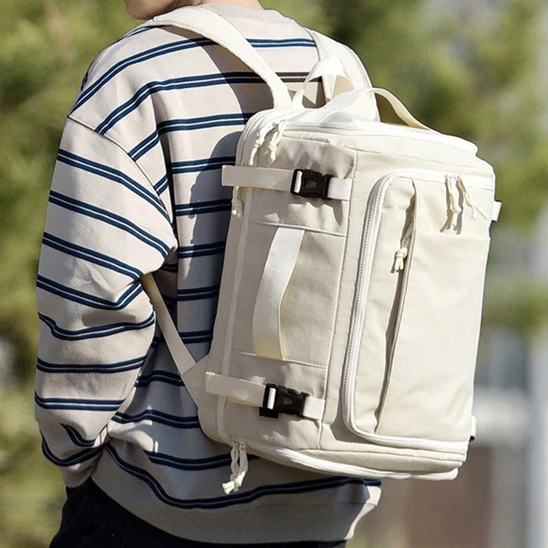 Box-Style Large Capacity Luggage Backpack