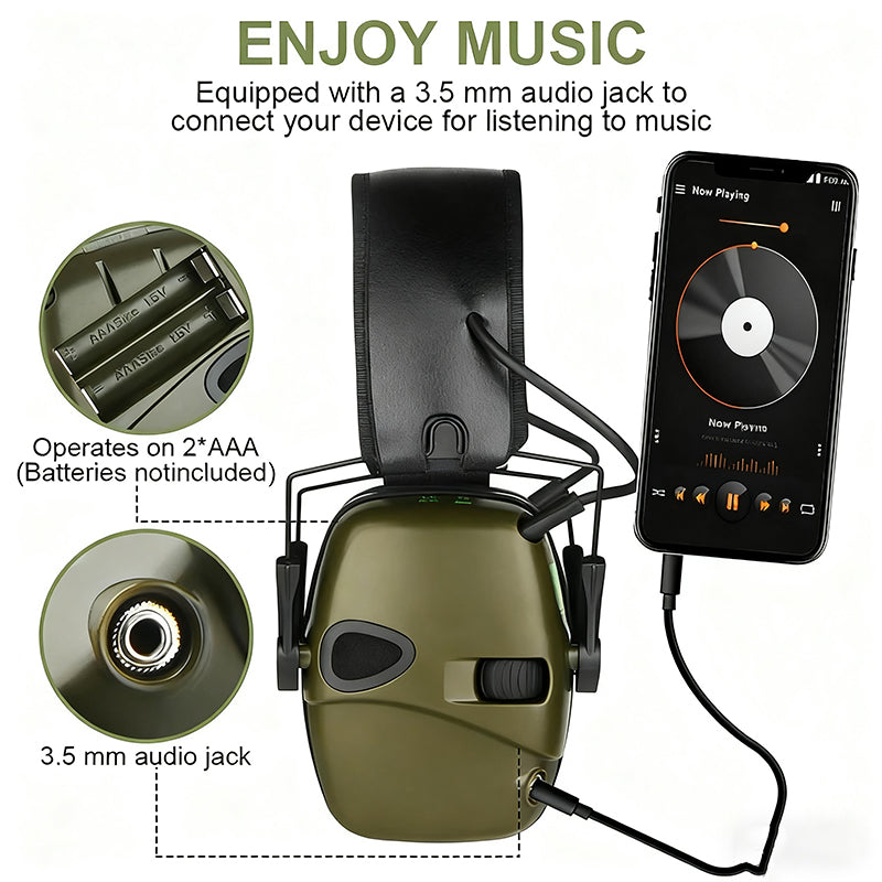 Electronic Shooting Ear Protection Headphones – Noise Reduction & Hearing Safety