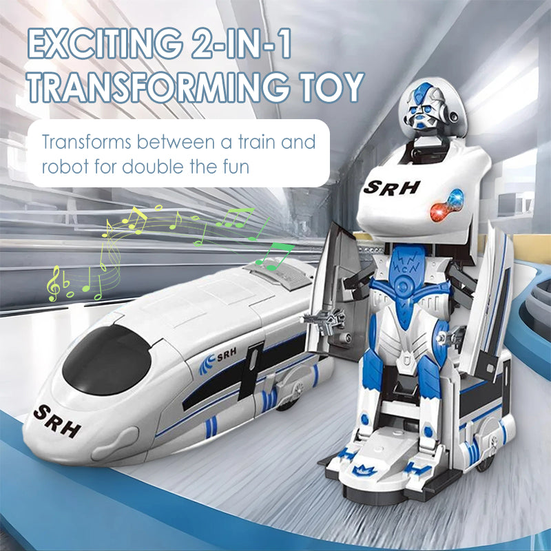 Rechargeable Transforming Train Robot Toy