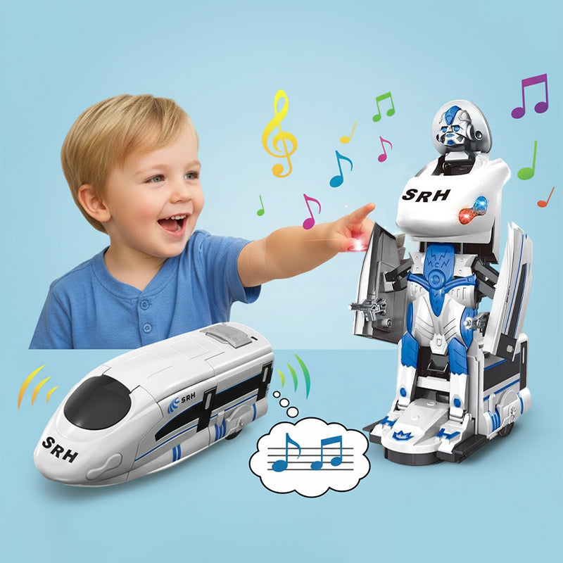 Rechargeable Transforming Train Robot Toy