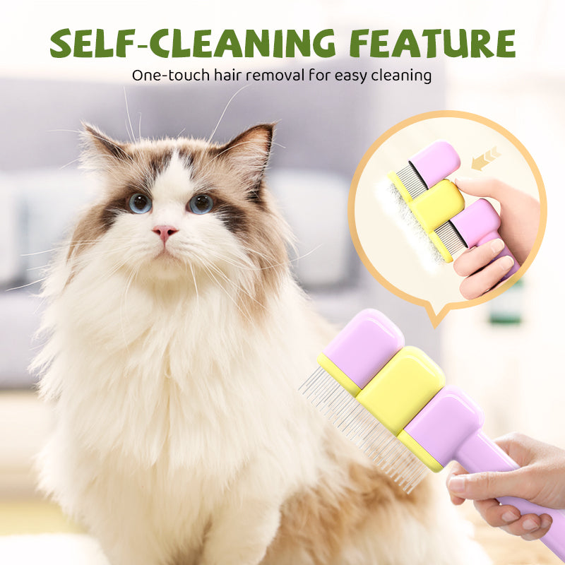 Self-Cleaning Pet Grooming Brush