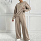 Women's Cozy Long-Sleeve Top & Pants Set