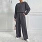 Women's Cozy Long-Sleeve Top & Pants Set