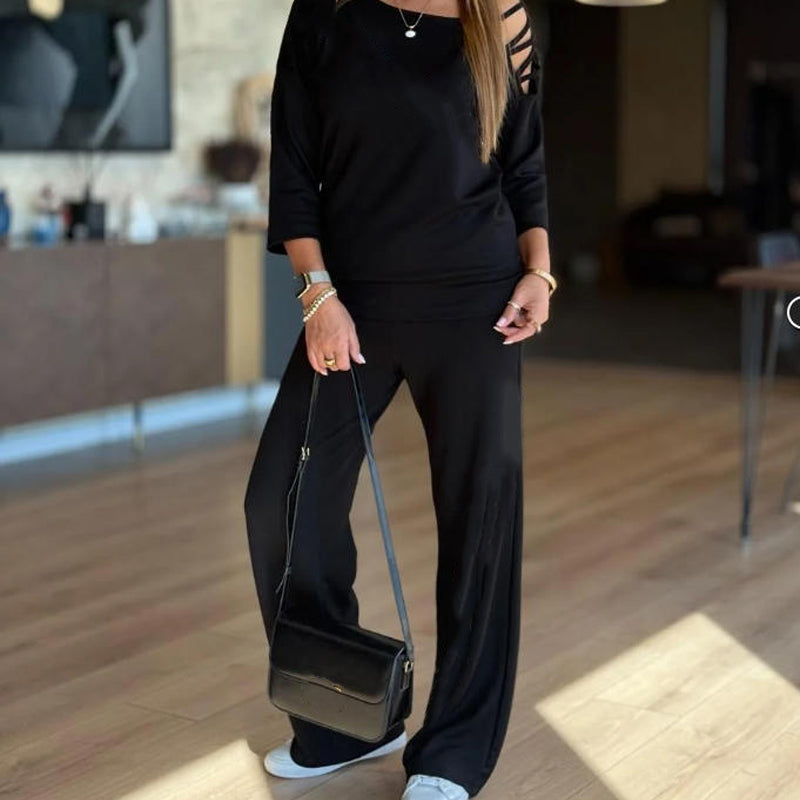 Women's Casual Off-Shoulder Sport 2-Piece Set