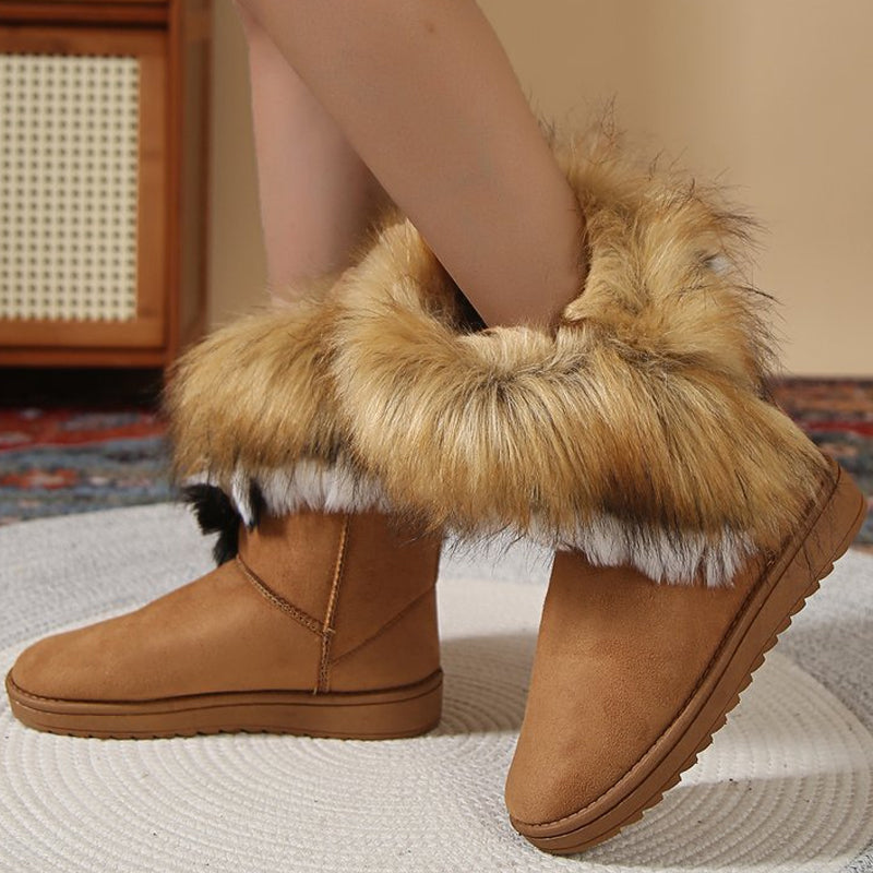 Women's Slip-On Plush Snow Ankle Booties